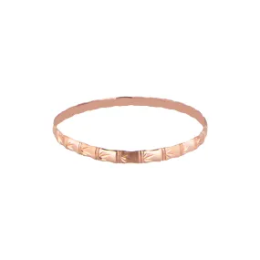 10K Rose Gold Bamboo Leaf Bangle | 5MM