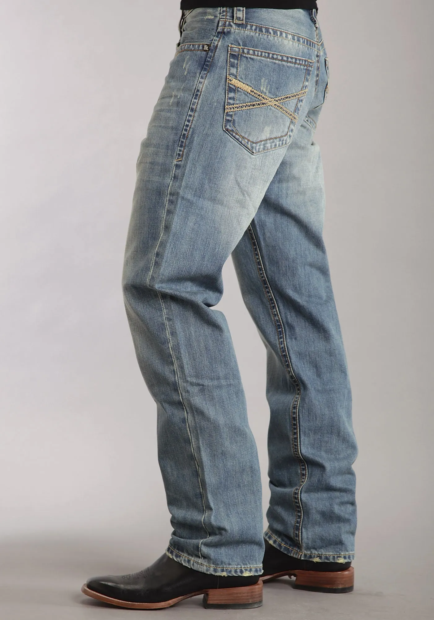 1520 Fit Light Wash Jeans With Tacking