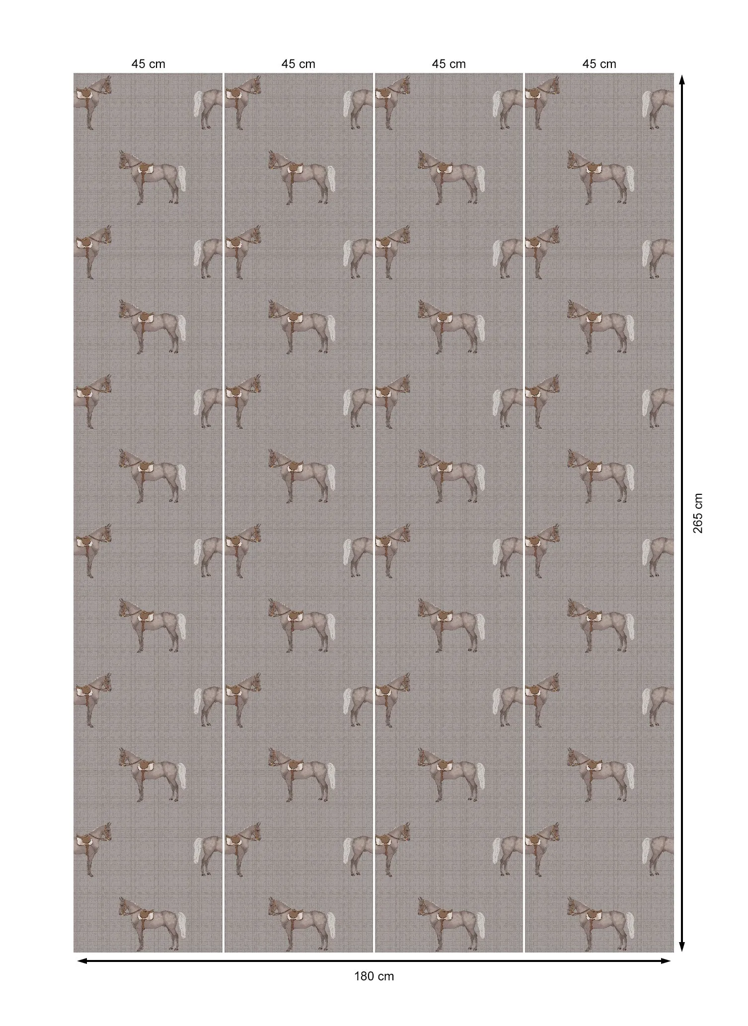 17-09-007-30 Wallpaper Petit Horse Taupe