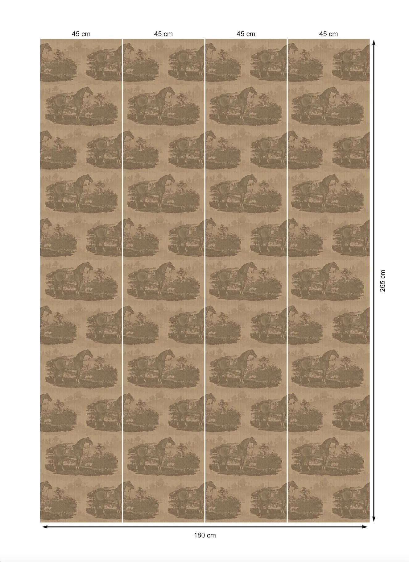 17-09-023-20 Wallpaper Horse Toile Caramel