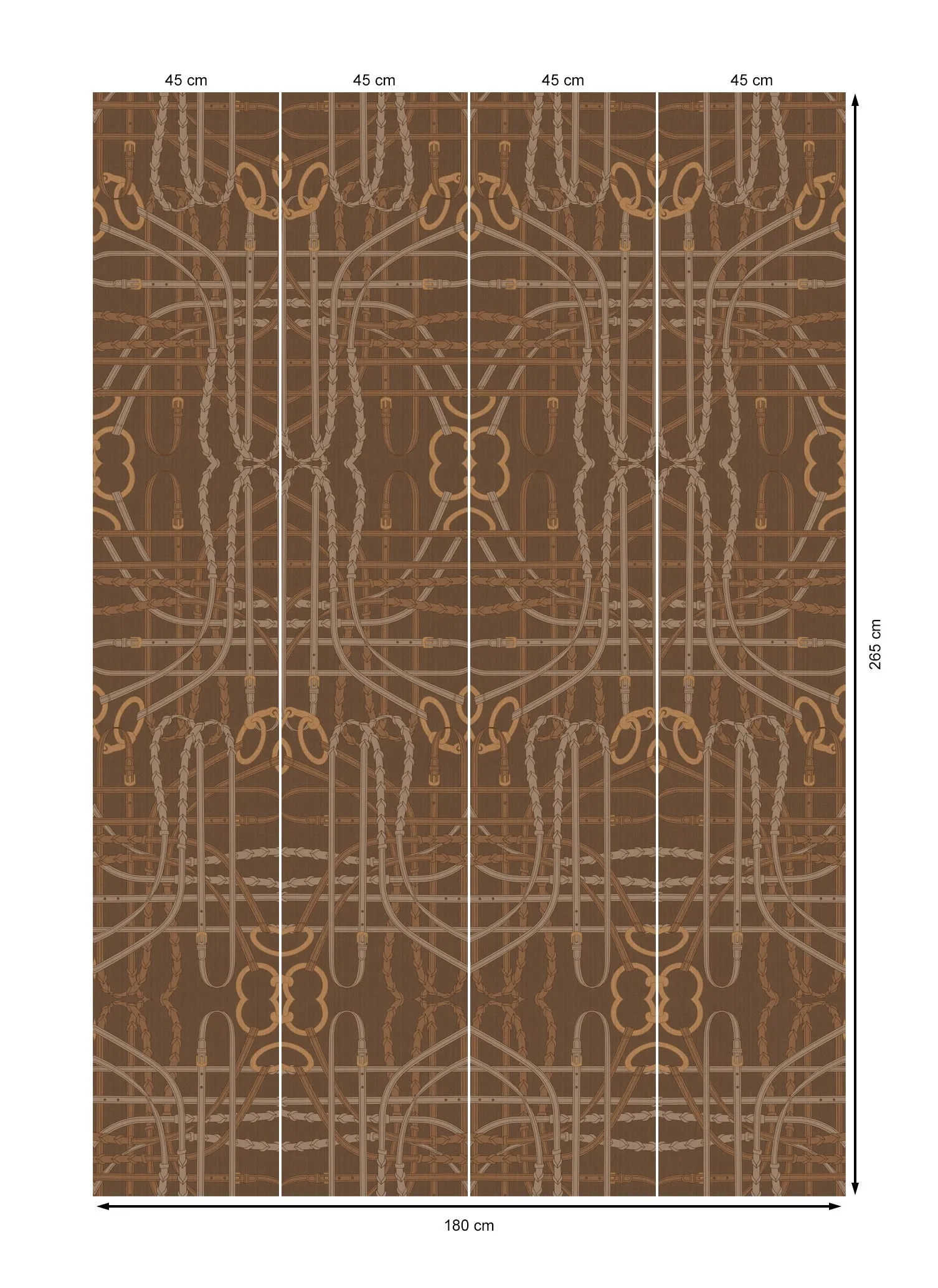 17-09-024-45 Wallpaper Bridle Dark Brown