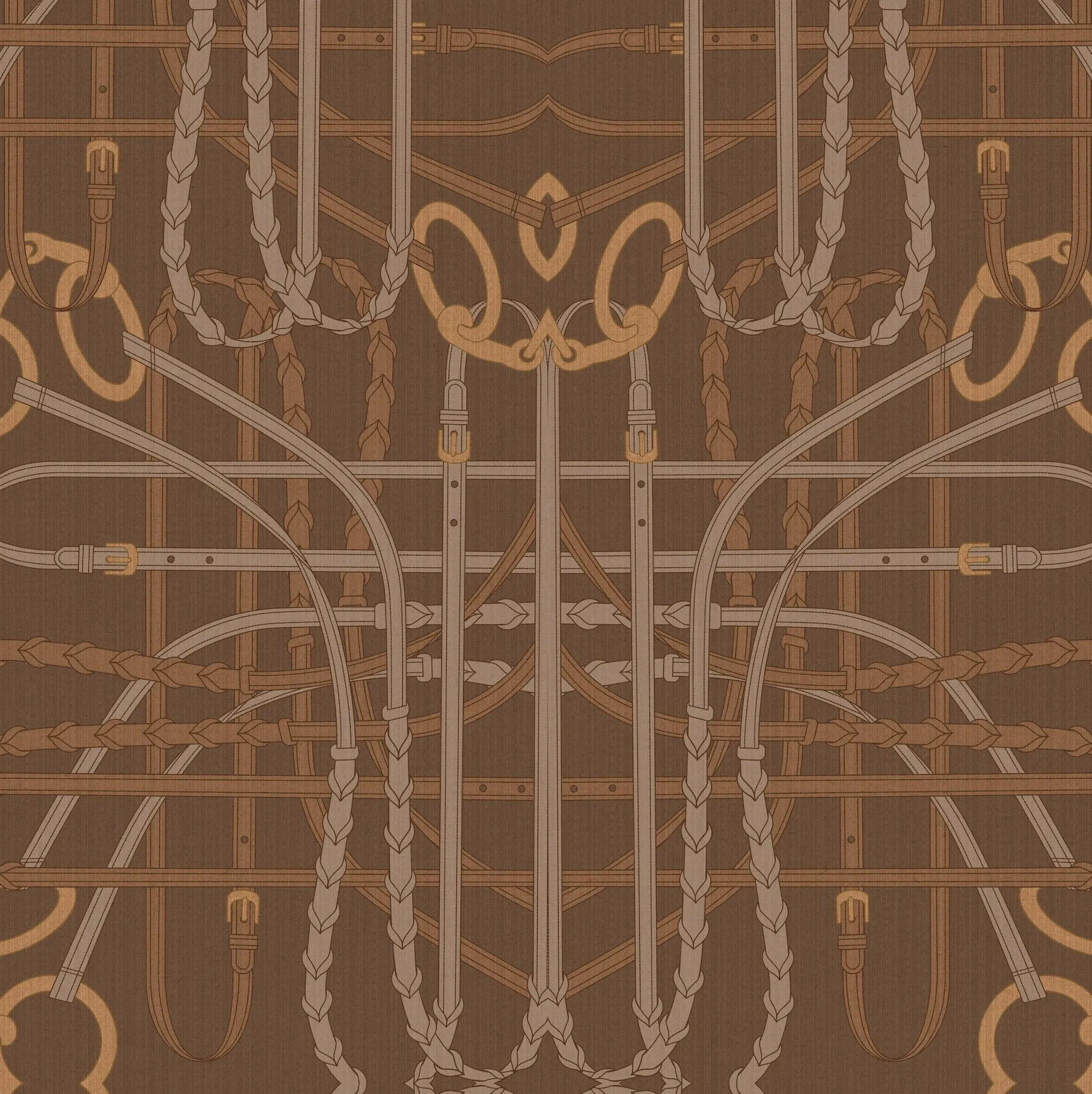 17-09-024-45 Wallpaper Bridle Dark Brown