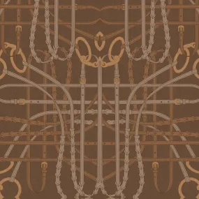 17-09-024-45 Wallpaper Bridle Dark Brown