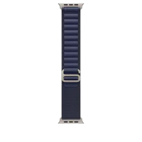 49mm Navy Alpine Loop - Medium - Natural Titanium Finish