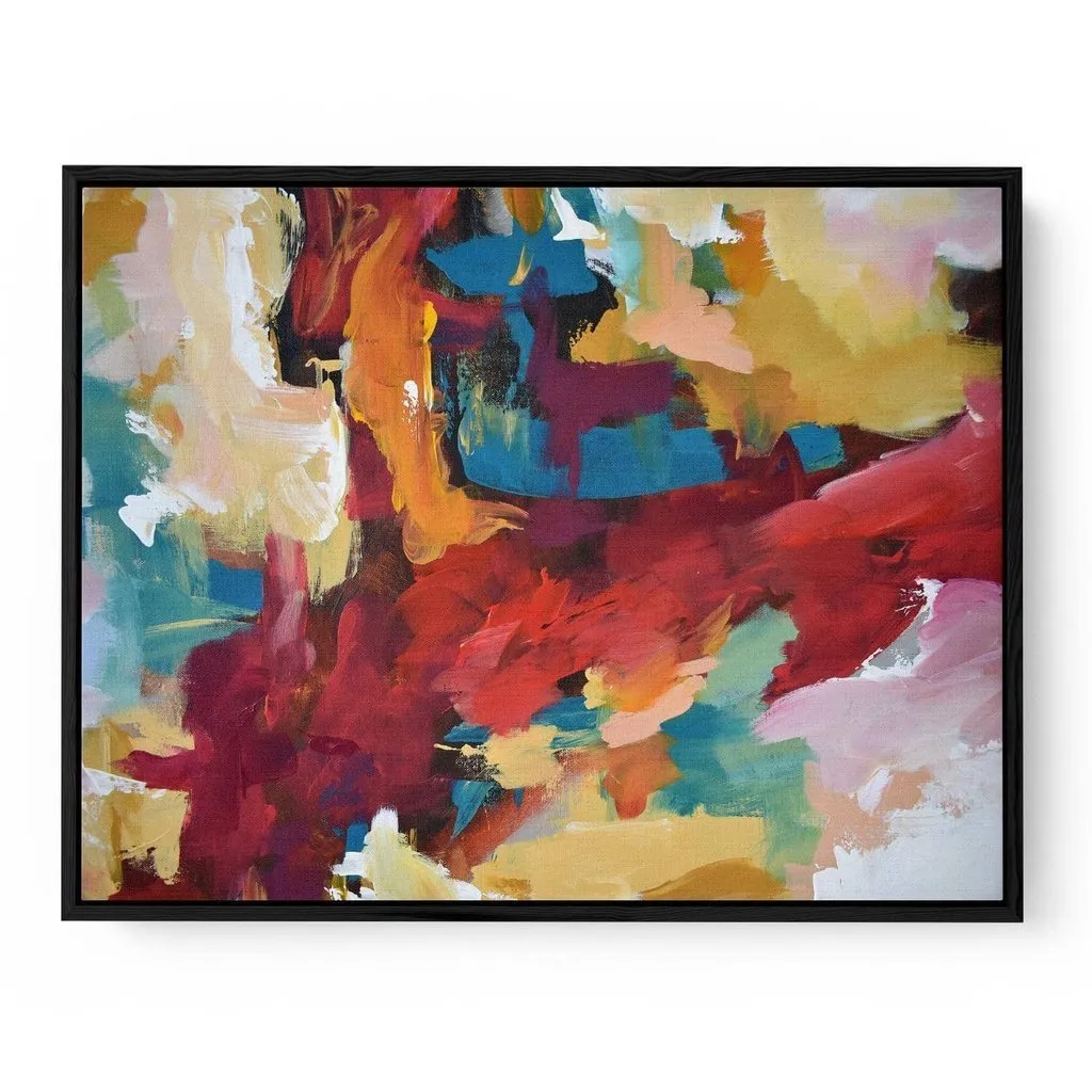 Abstract 416 Framed Canvas