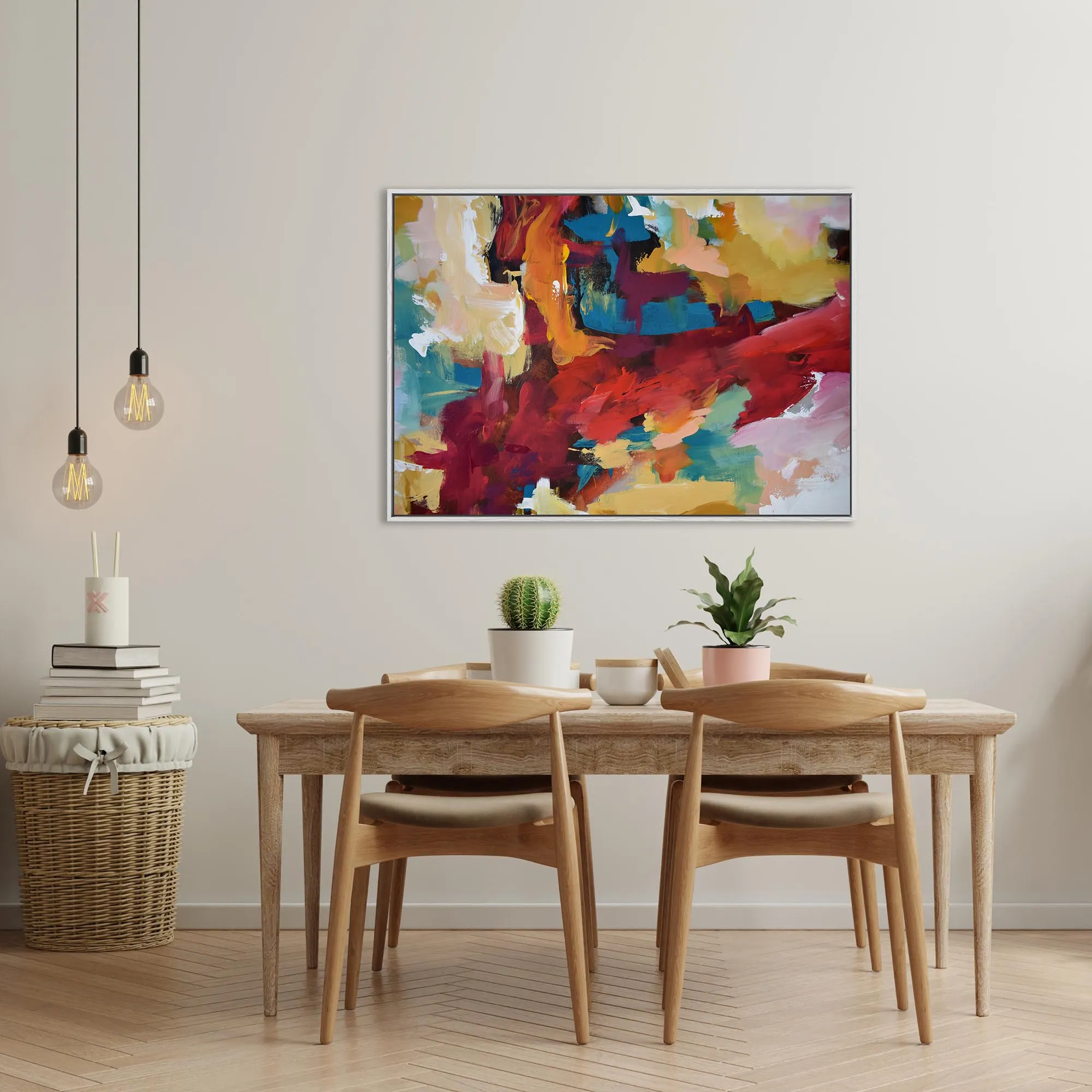 Abstract 416 Framed Canvas