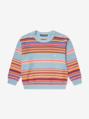 Acne Studios Kids Striped Jumper in Blue