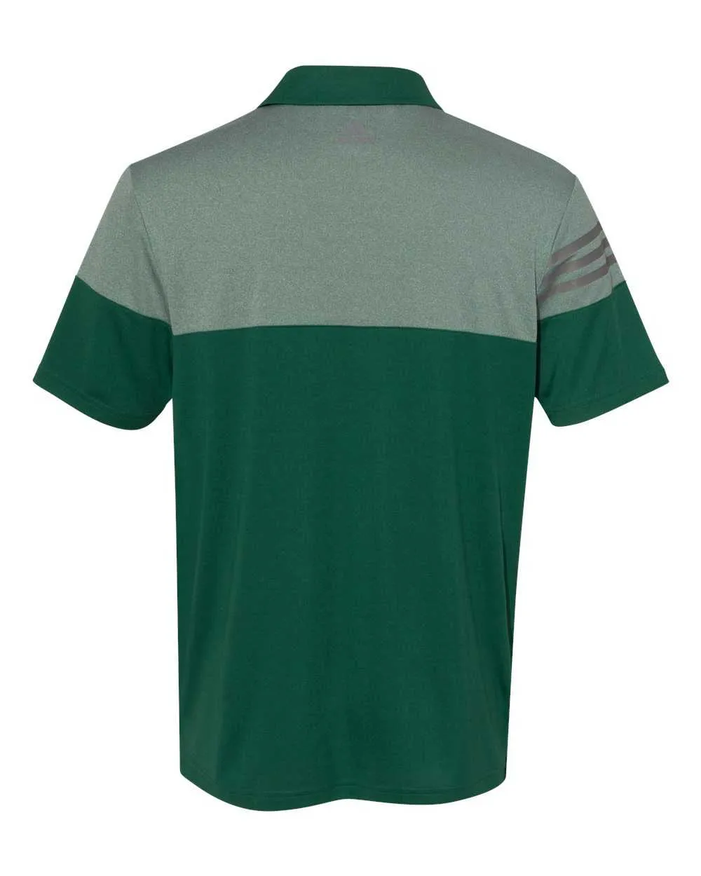 Adidas A213 Heathered 3-Stripes Block Sport Shirt - Collegiate Green