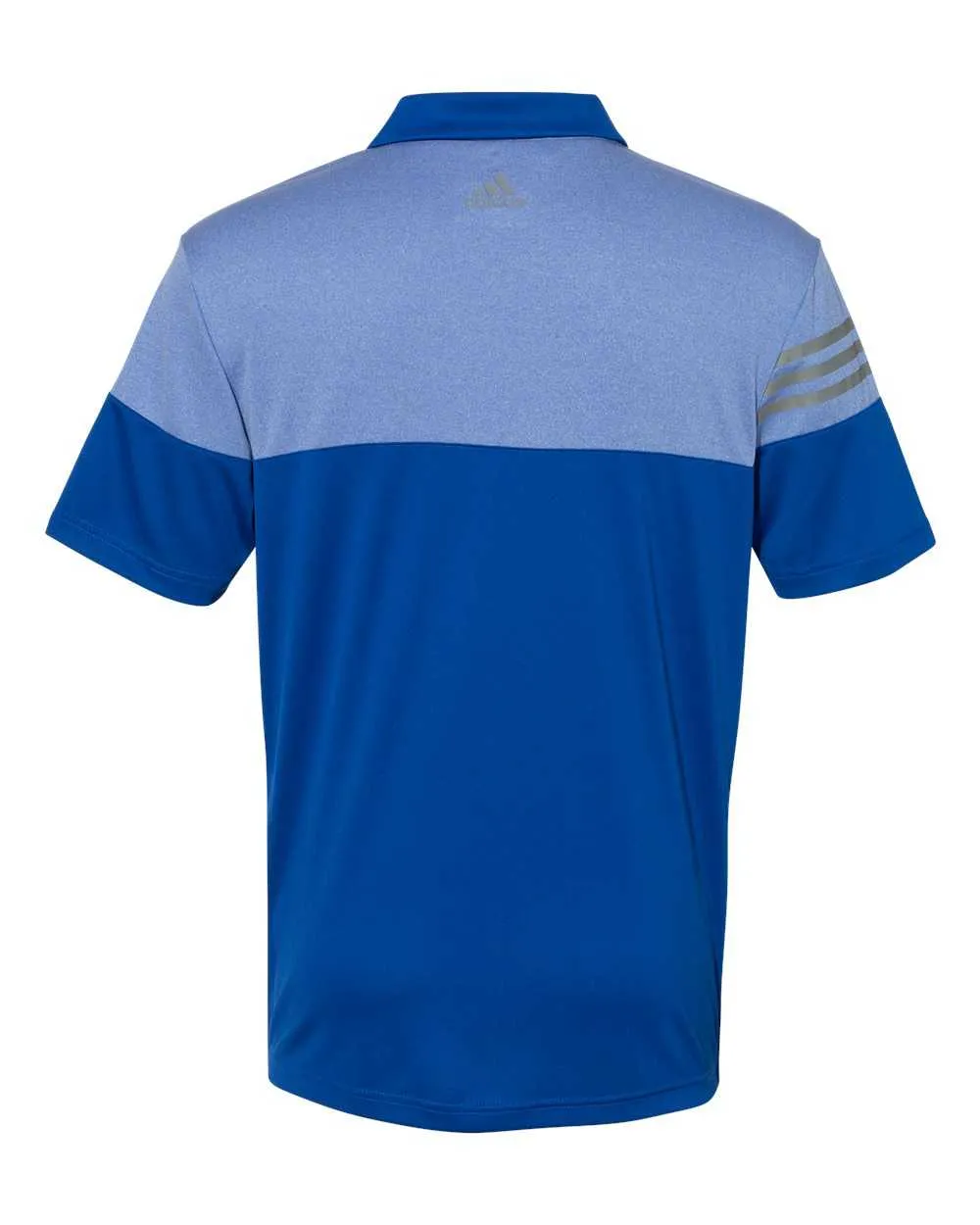 Adidas A213 Heathered 3-Stripes Block Sport Shirt - Collegiate Royal