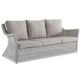 Amalfi 3-Seater Outdoor Rattan Sofa - White Grey 2.08m