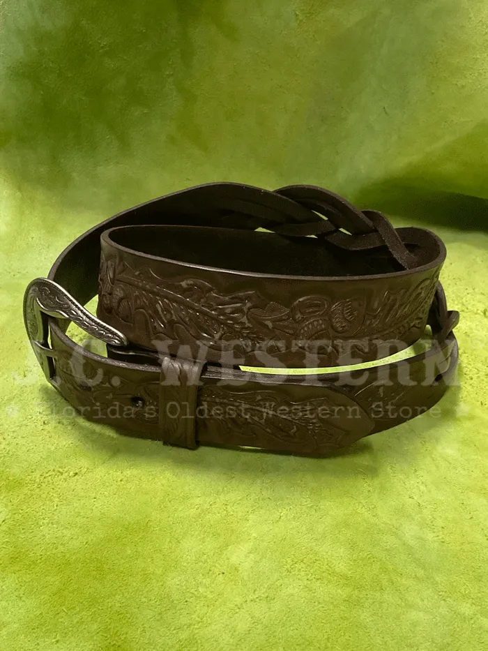 Angel Ranch D140001202 Womens Braided Acorn Belt Brown - D