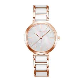 ARIES GOLD ENCHANT L 5037Z RG-W WHITE CERAMIC WOMEN'S WATCH