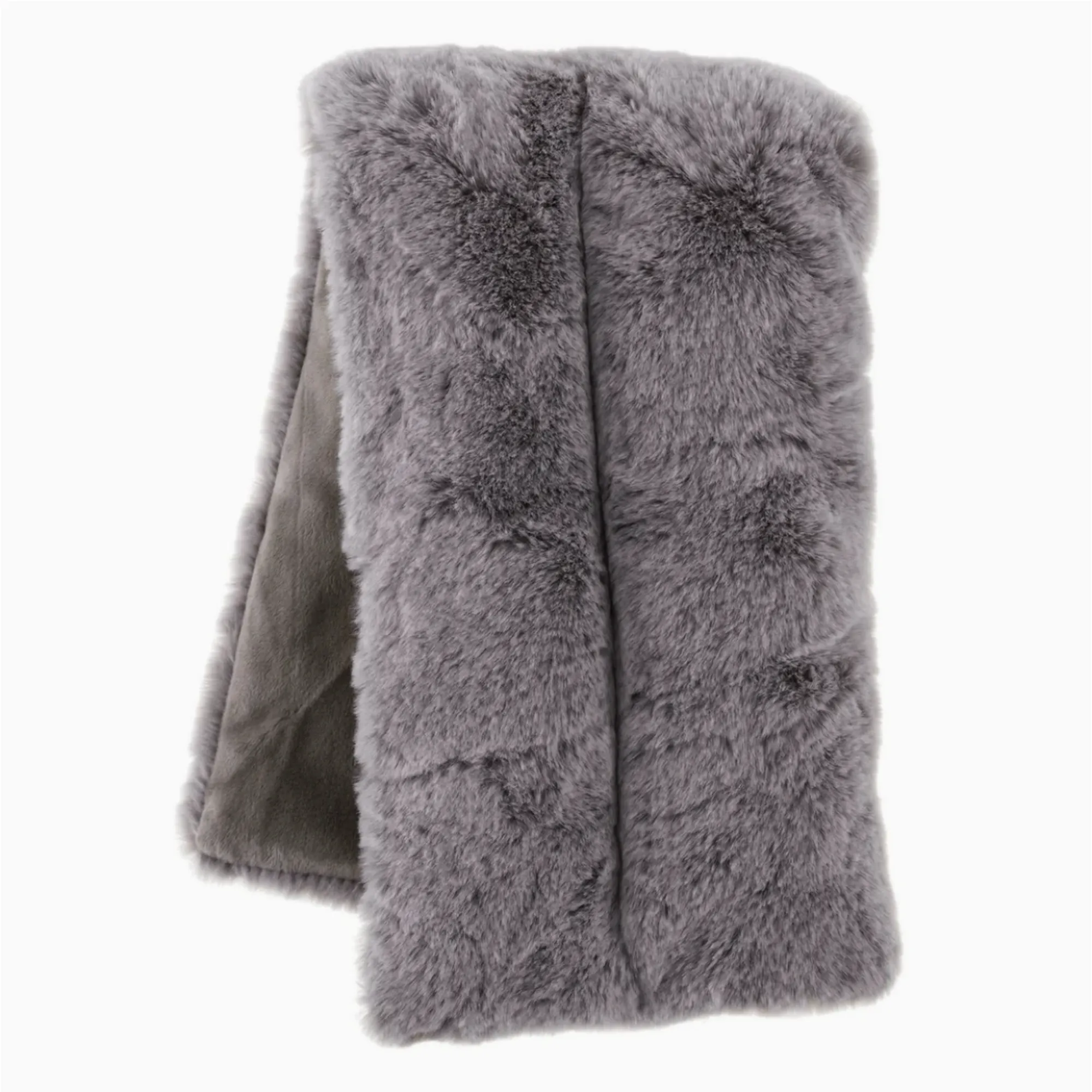 Aroma Home Grey Faux Fur Body Wrap