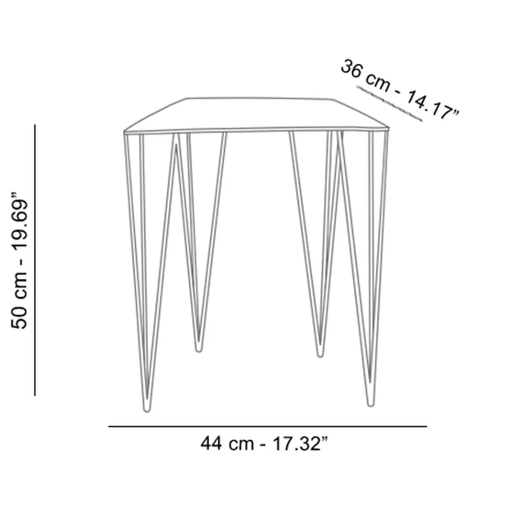 Atipico Chele 44x36 cm small Table metal