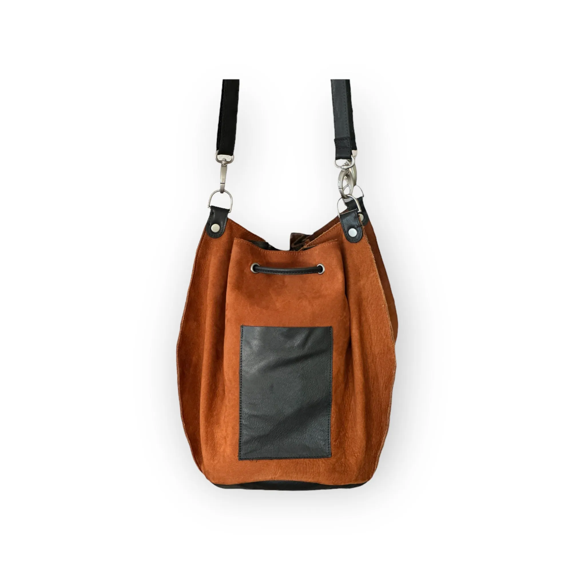 Bella Crossbody Bucket Leather