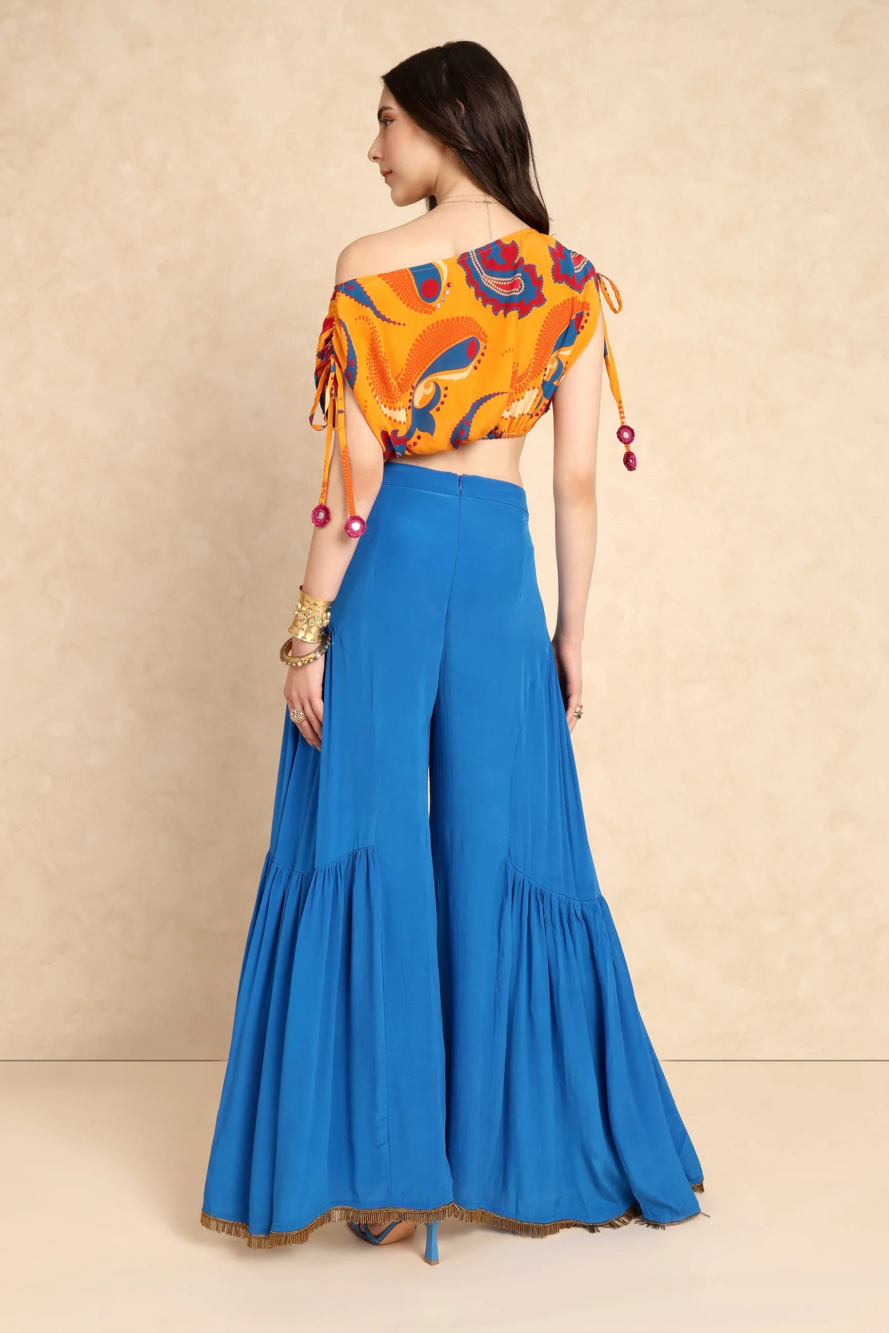 BLUE GHARARA PANTS