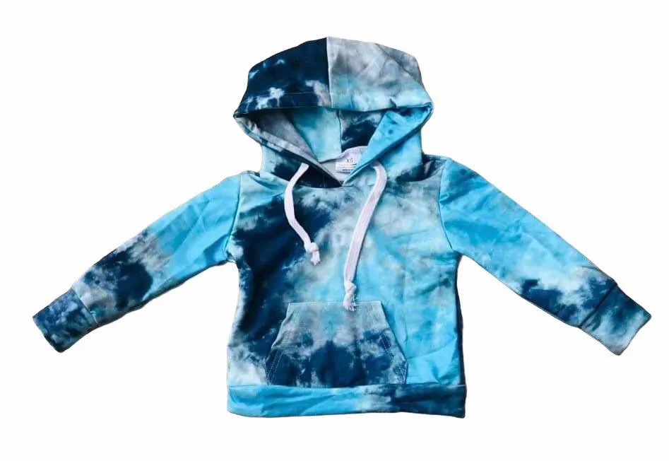 BLUE TYE DYE SOFT HOODIE