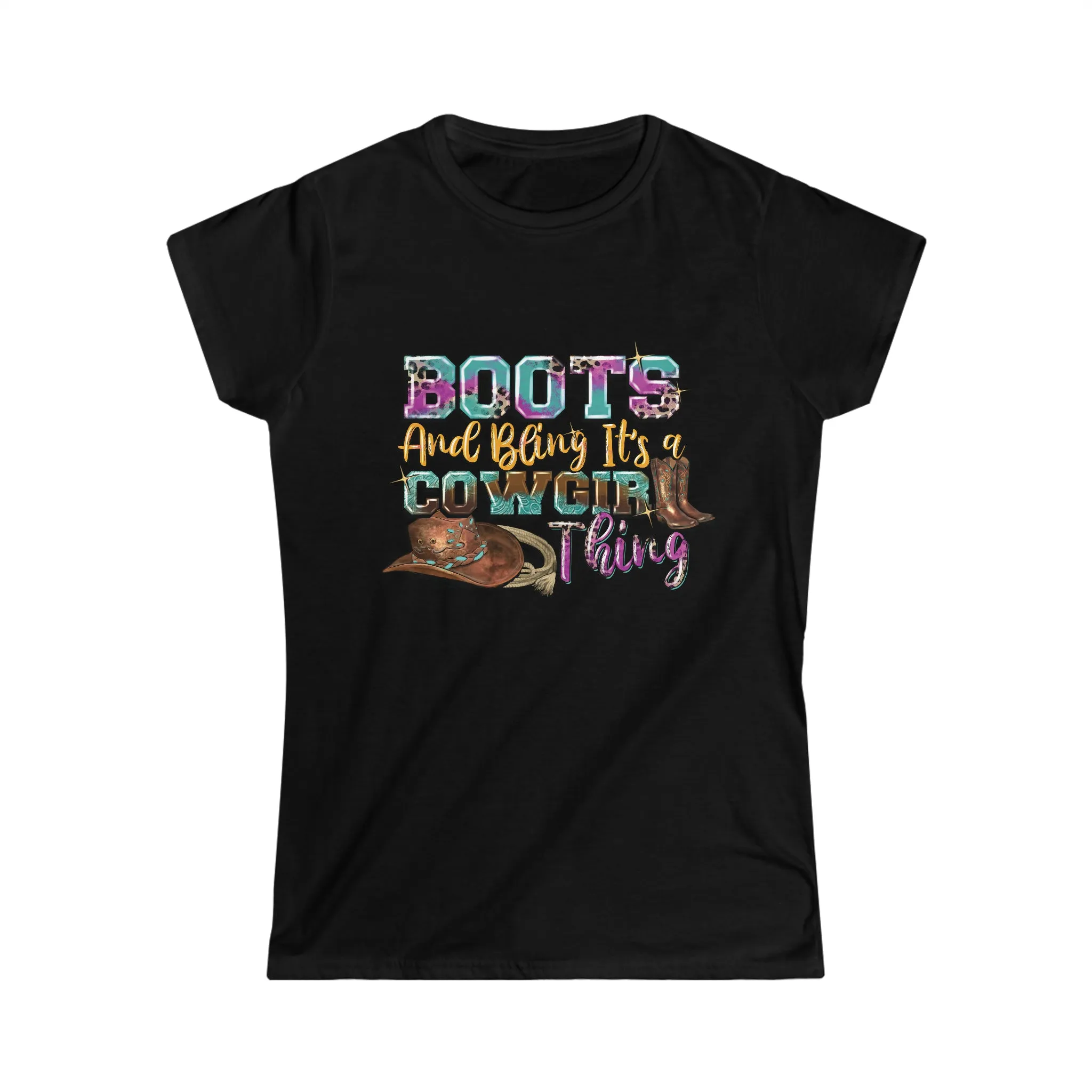 Boot's & Bling Cowgirl T-Shirt only at Bling & Bloom's Boutique | Women's Western T-Shirts | Girls Country T-shirts