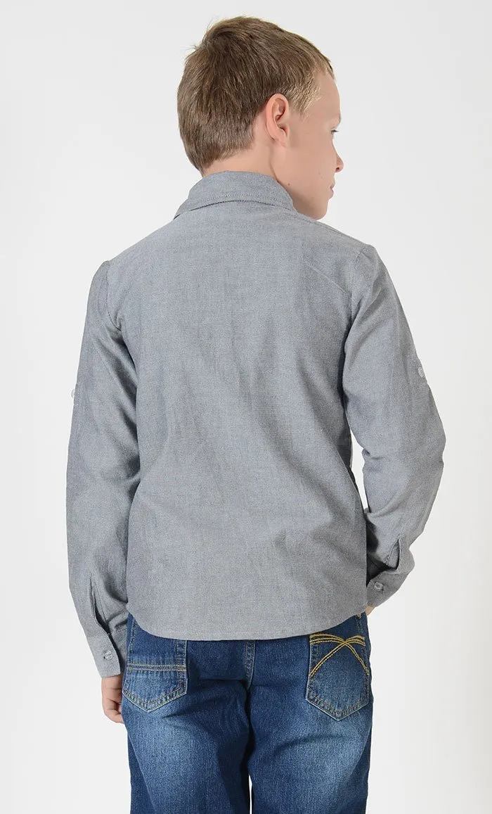 Boys Chambray Button Down Shirt