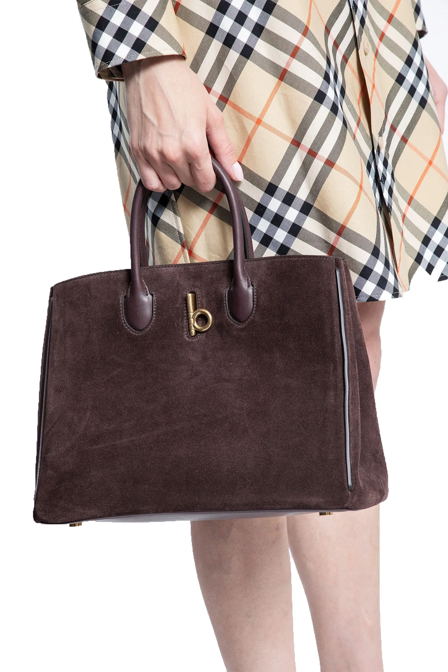 BURBERRY WOMAN BROWN TOTE BAGS