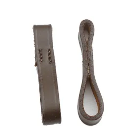 Camelot Leather Bit Loops in Brown - One Size