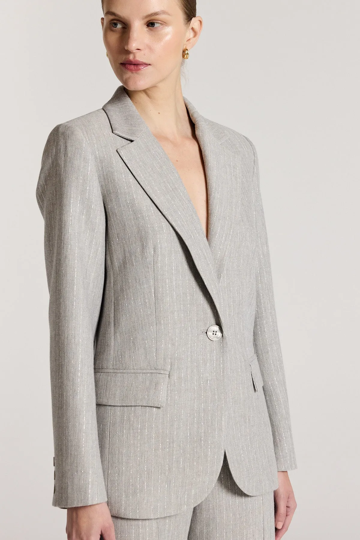 Carla Jacket - Parchment/Silver