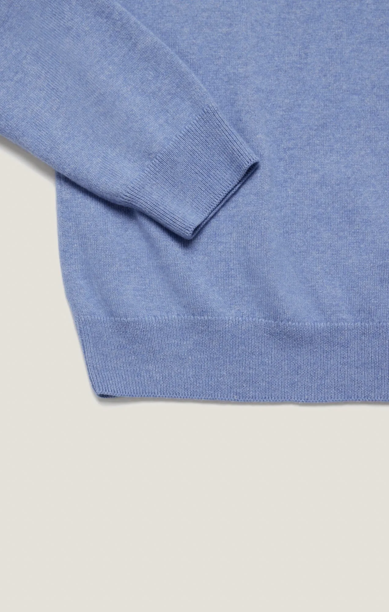 Cashmere Quarter Zip Sweater In Skipper Blue