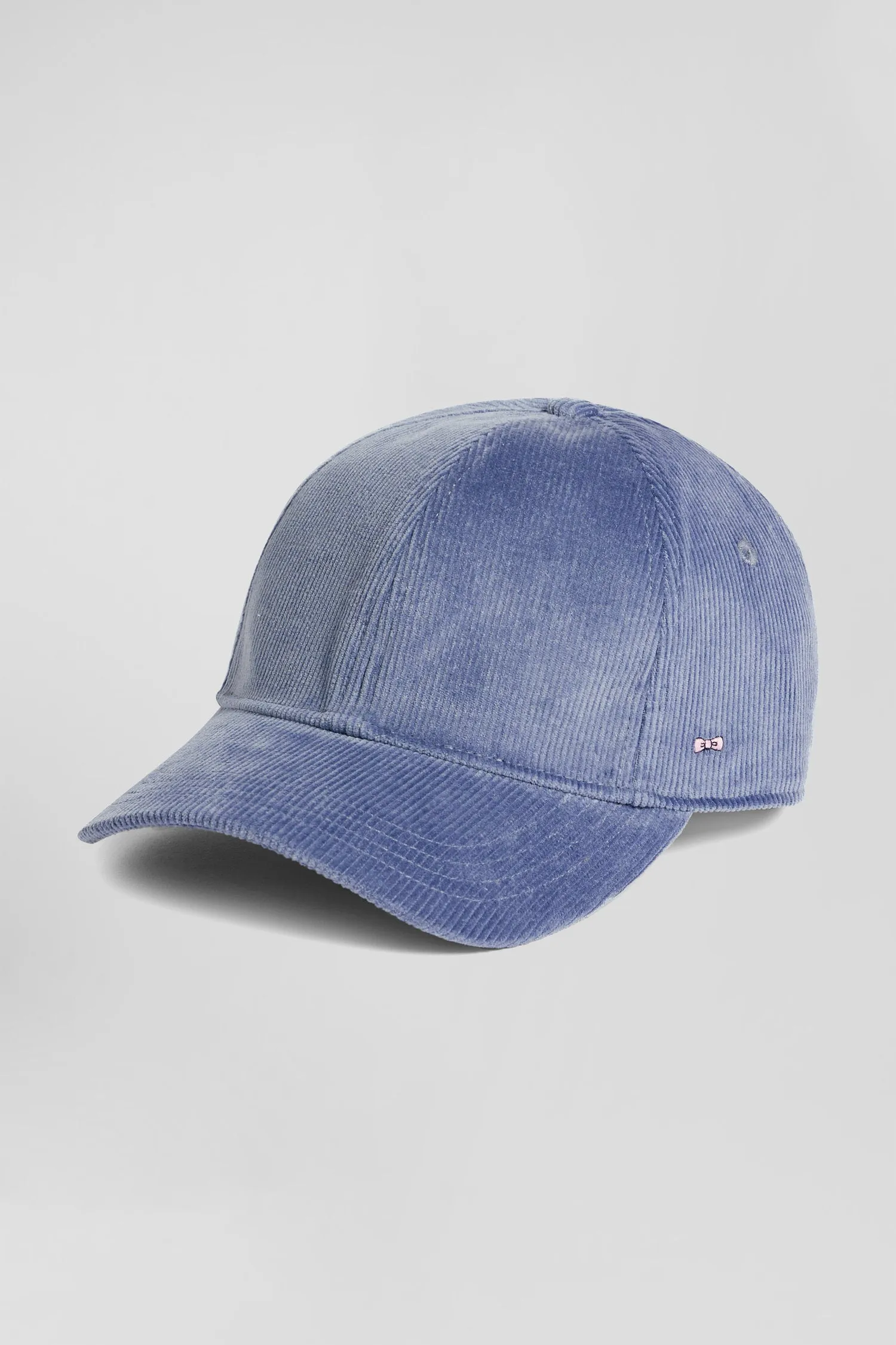 Casquette en velours ctelé bleue