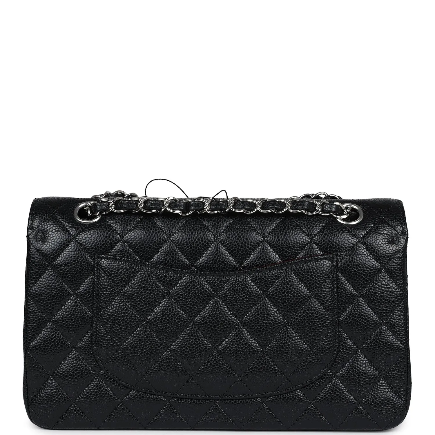 Chanel Medium Classic Double Flap Black Caviar Silver Hardware