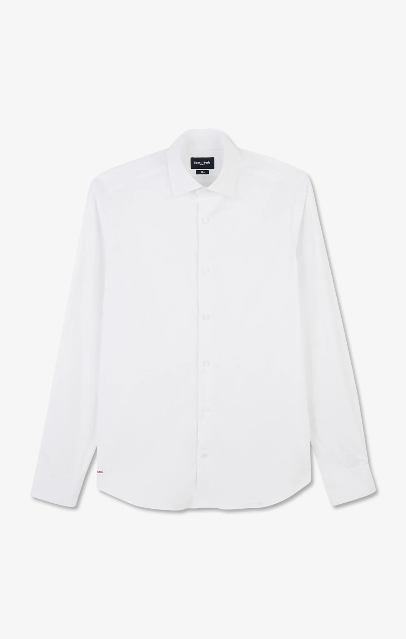 Chemise blanche slim en popeline stretch