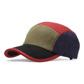 Chokore Colorblock Retro Sports Cap (Black & Red)