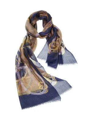 Cinta Scarf - Blue/Taupe