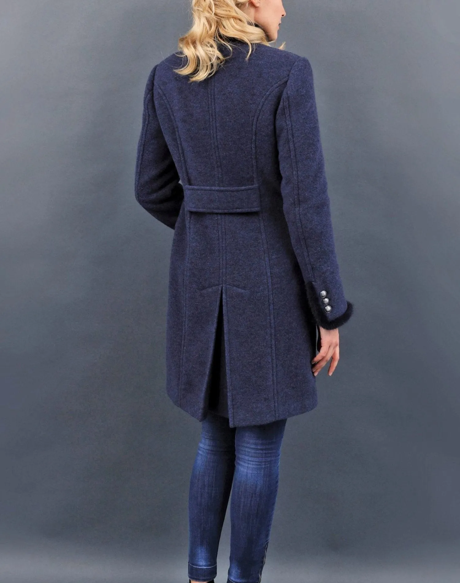 Coat Eloise from Austrian soft-wool in blue