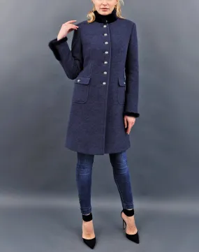 Coat Eloise from Austrian soft-wool in blue