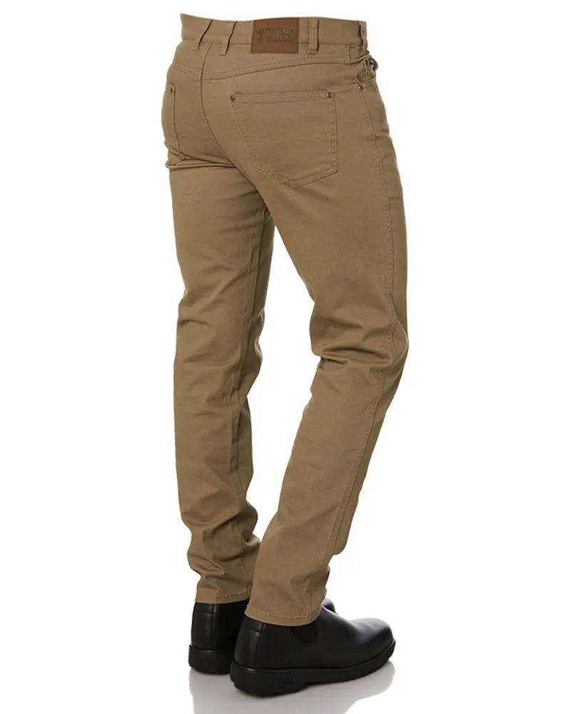 Cotton Stretch Jeans - Wheat