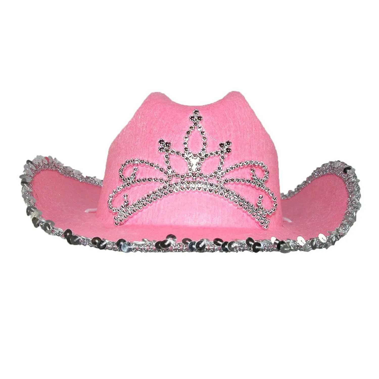 CTM® Girls' Felt Tiara Cowboy Western Hat with Bling