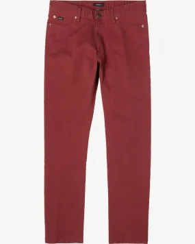 Daggers Twill Slim Fit Pants - Oxblood Red