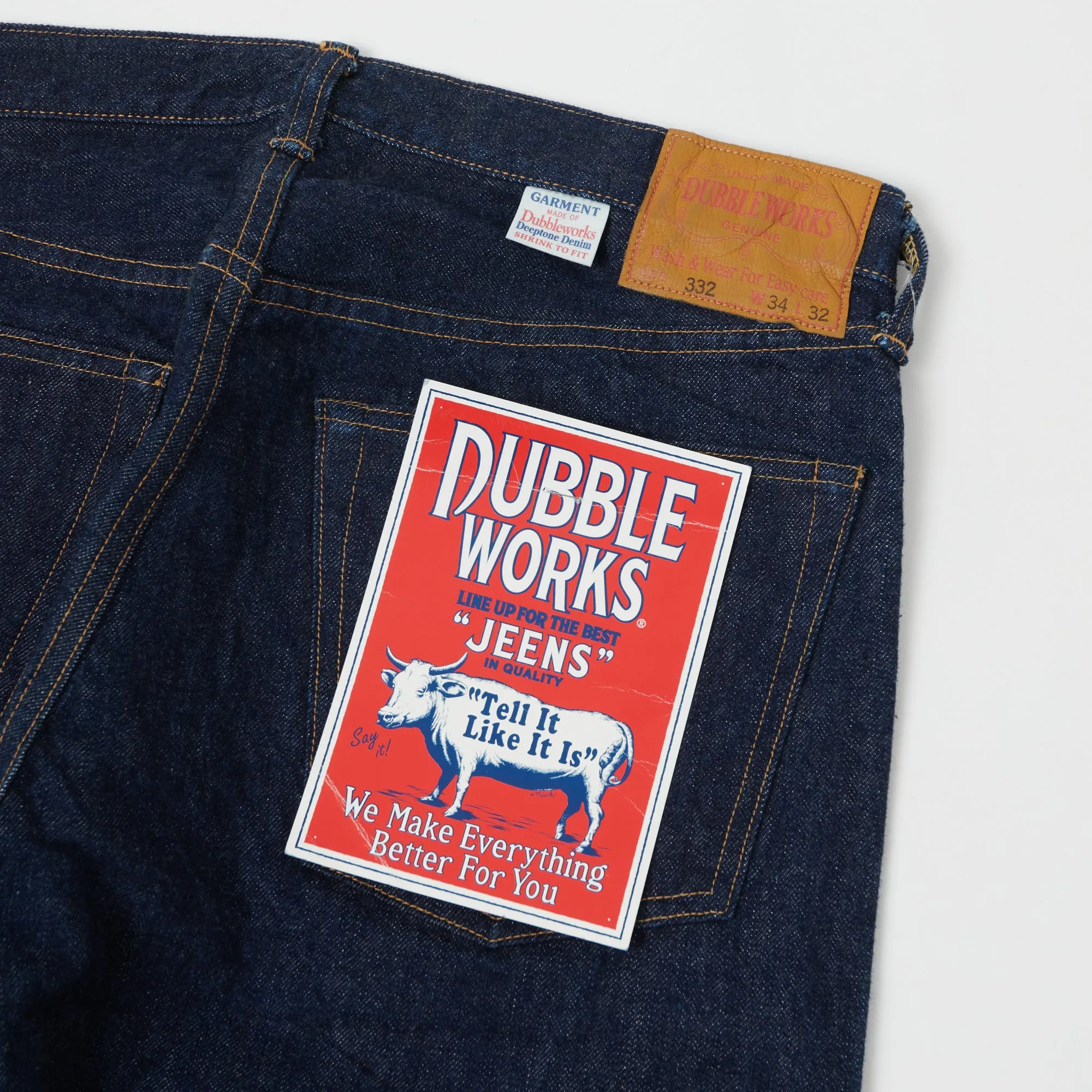 Dubbleworks DW332 Regular Straight Jean - One Wash