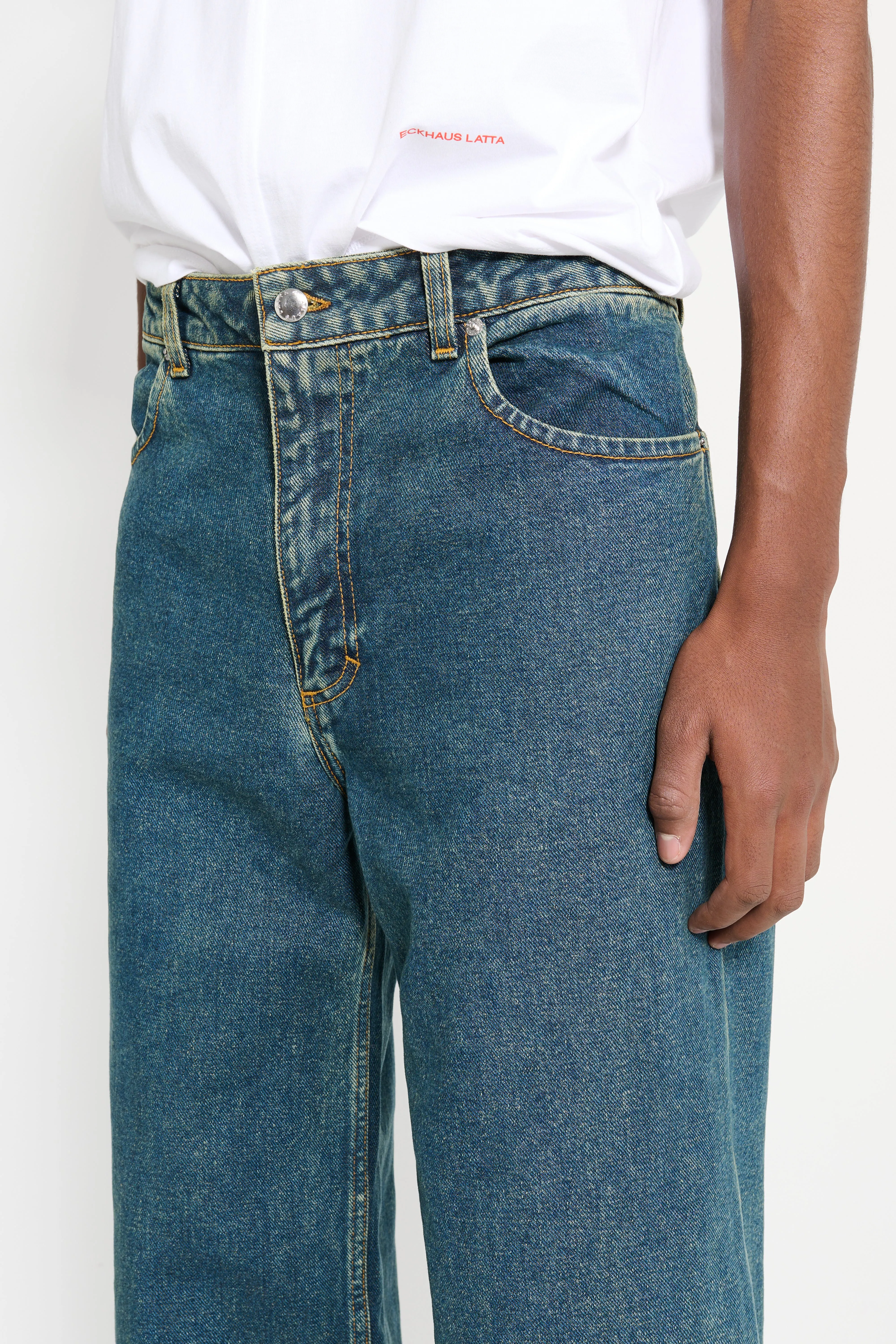 Eckhaus Latta Wide Leg Jean New Blue