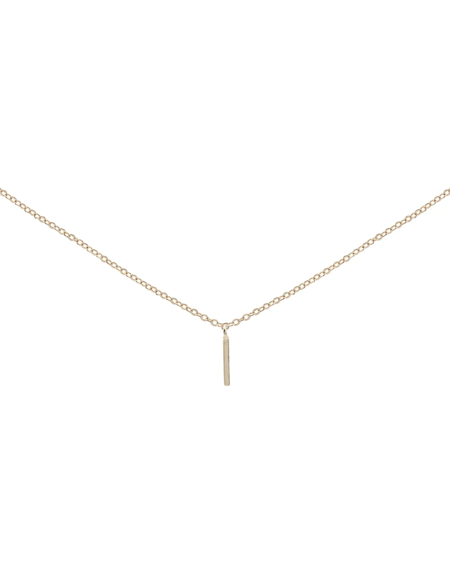 Elly Lou Timeless Initial Necklace - I- Silver