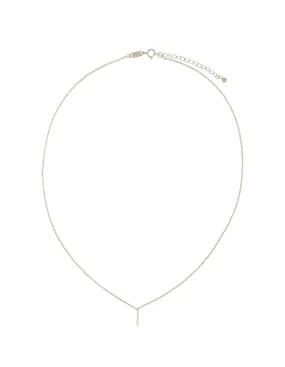 Elly Lou Timeless Initial Necklace - I- Silver