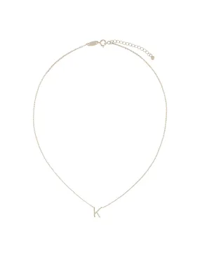 Elly Lou Timeless Initial Necklace - K- Silver