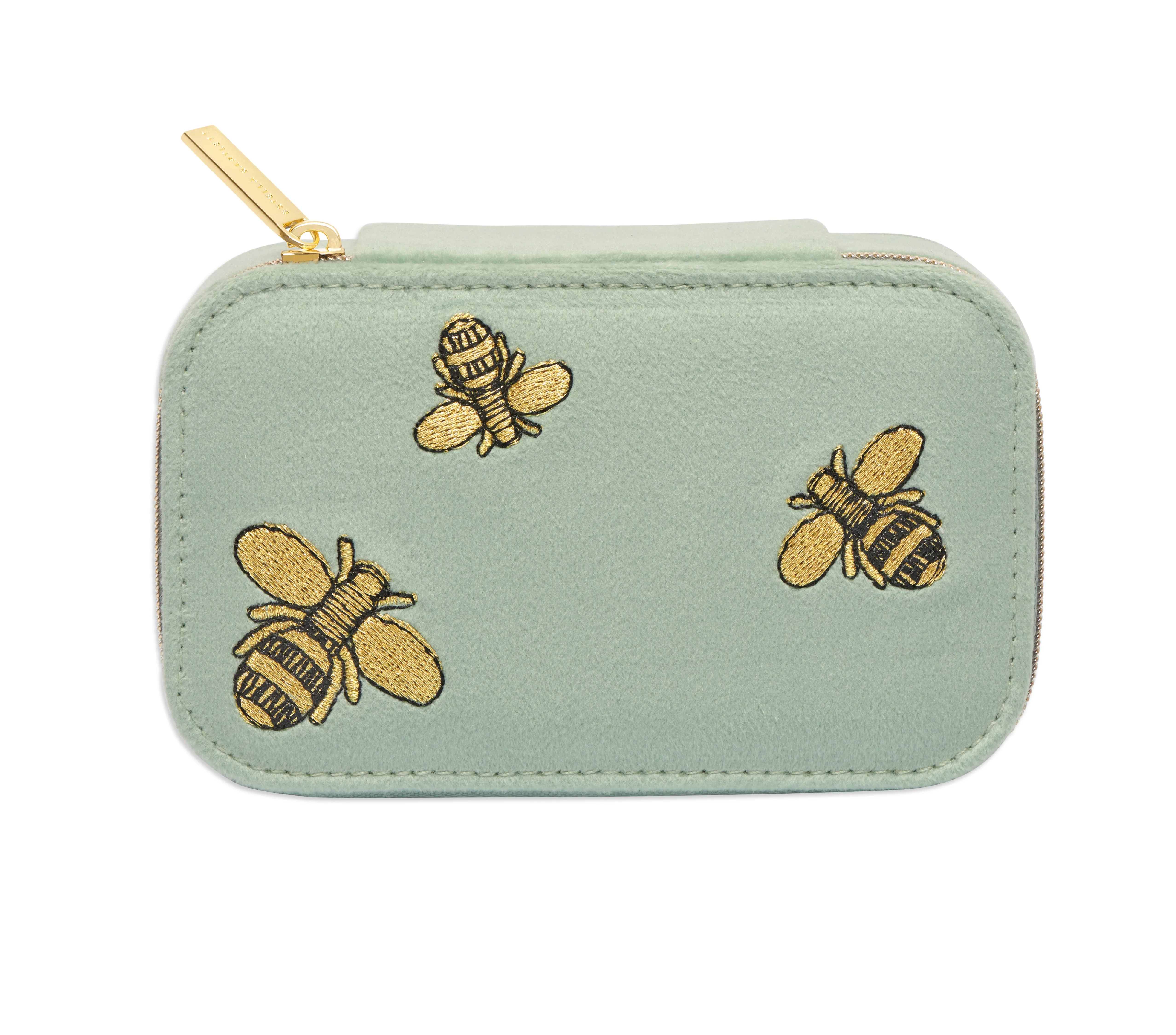 Embroidered Bees Mini Jewellery Box