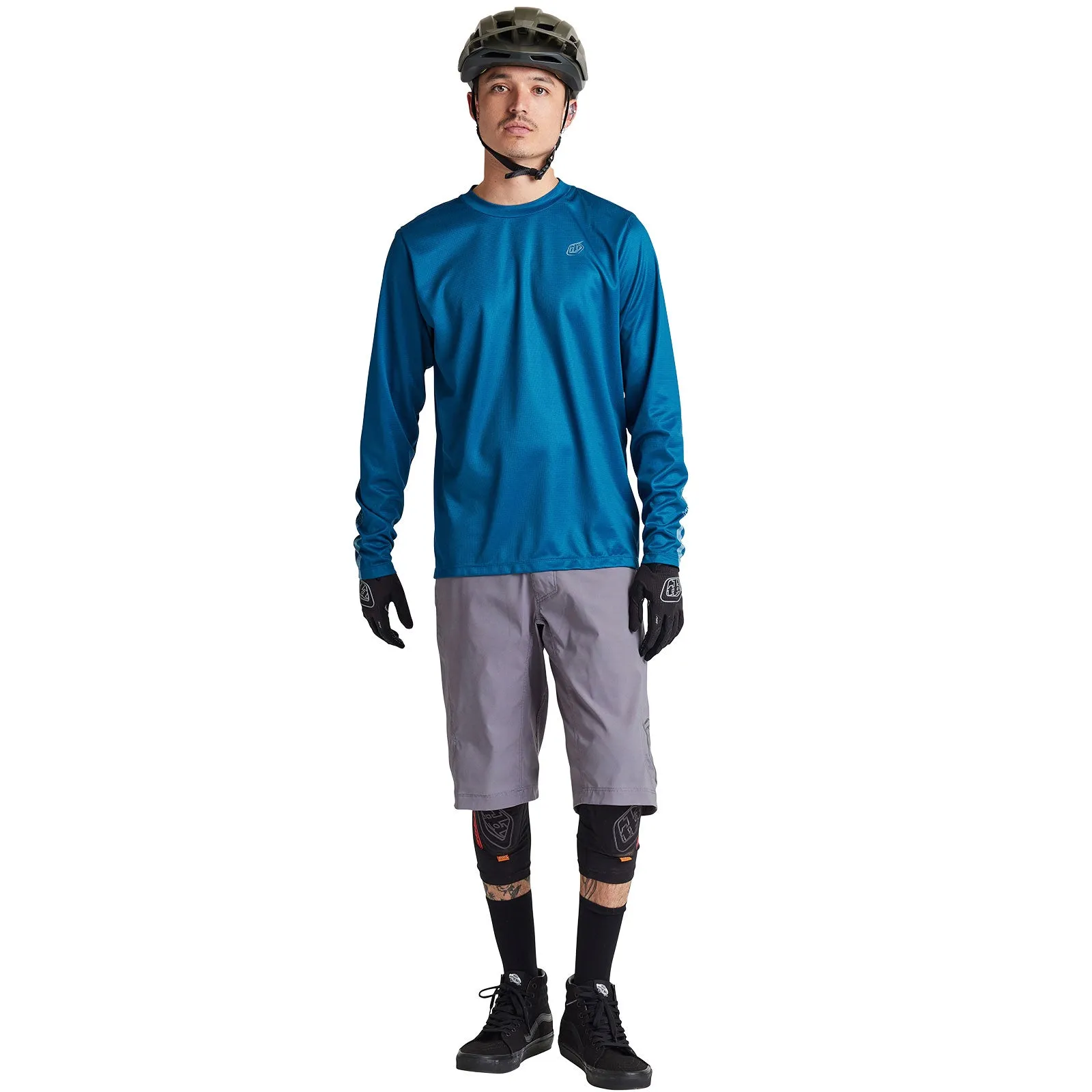 Flowline LS Jersey Solid Slate Blue