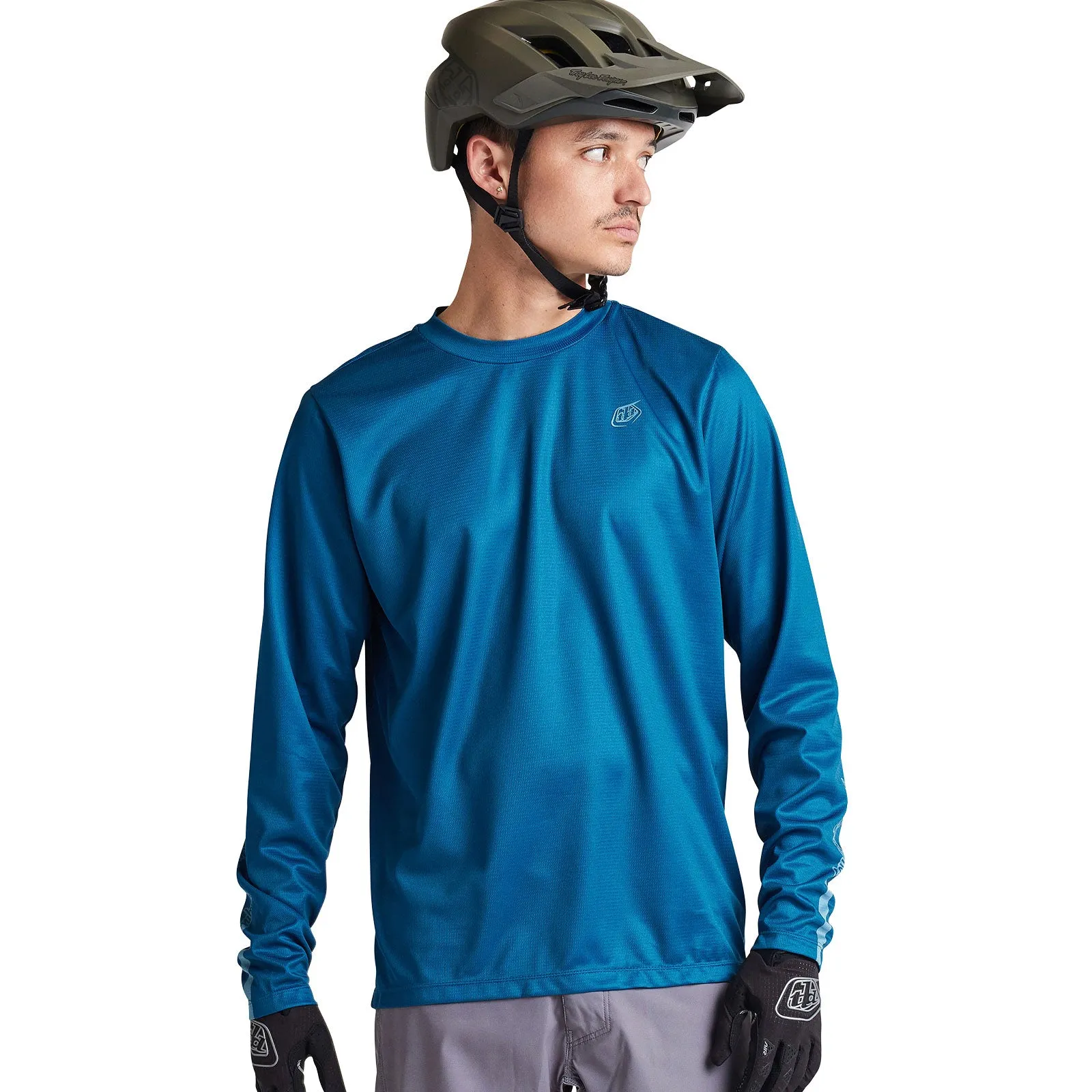 Flowline LS Jersey Solid Slate Blue