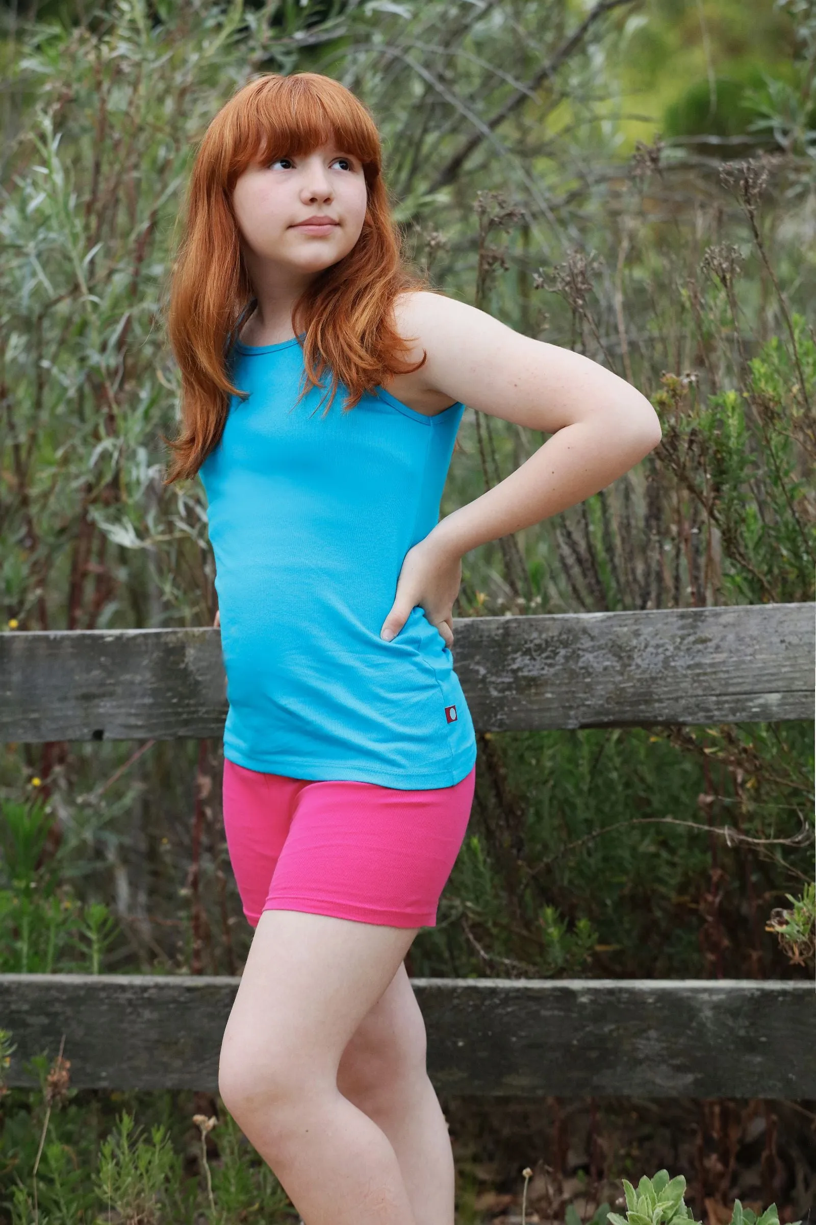 Girls Soft 100% Cotton Bike Shorts | Hot Pink