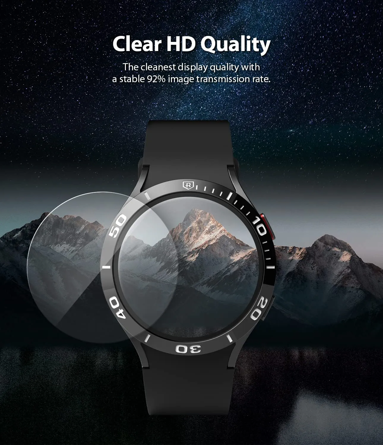 Glass for Bezel Styling Only [4 Pack] Compatible with Samsung Galaxy Watch 4 44mm