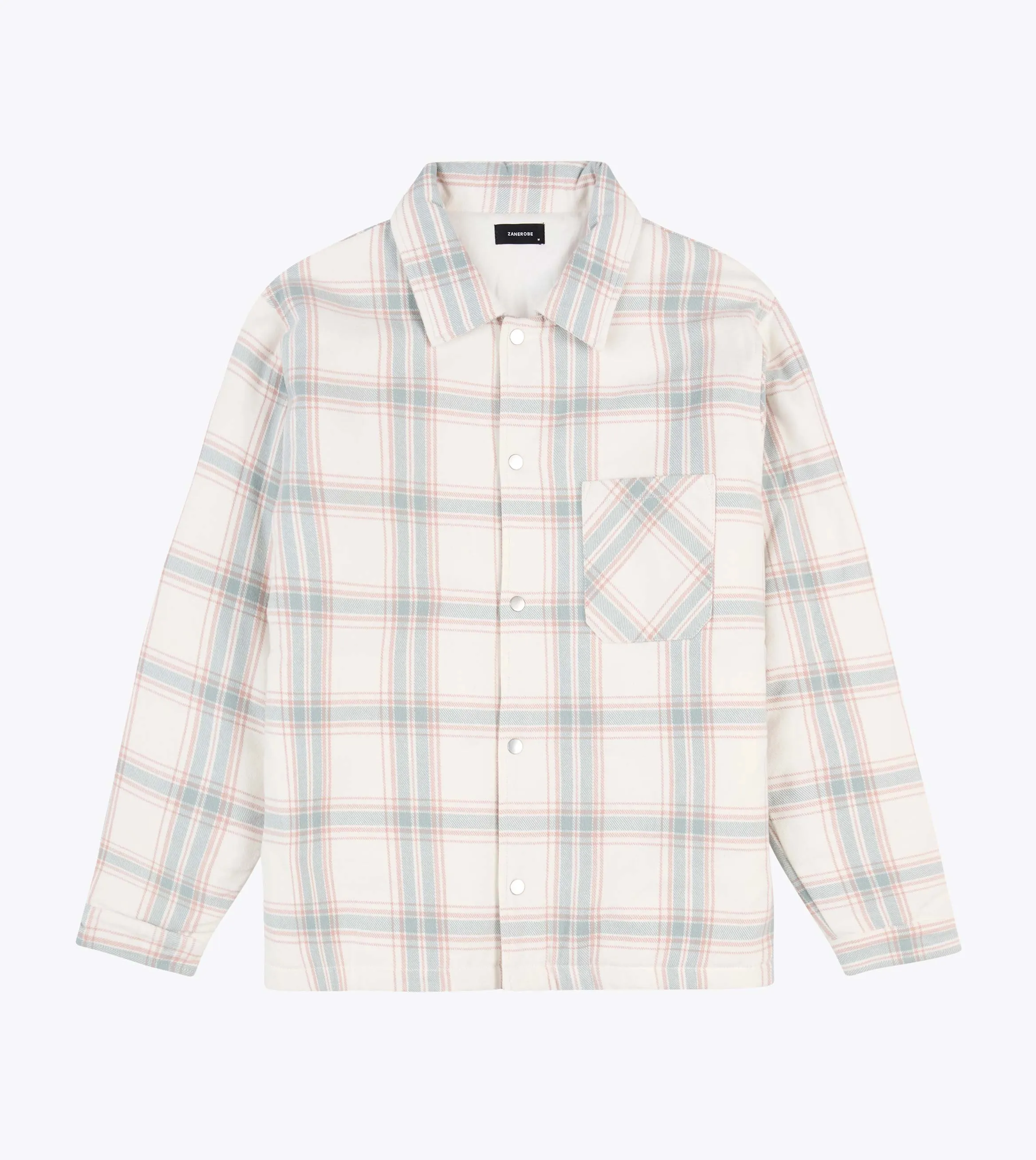 Hike Plaid Overshirt Vintage White/Lt Blue