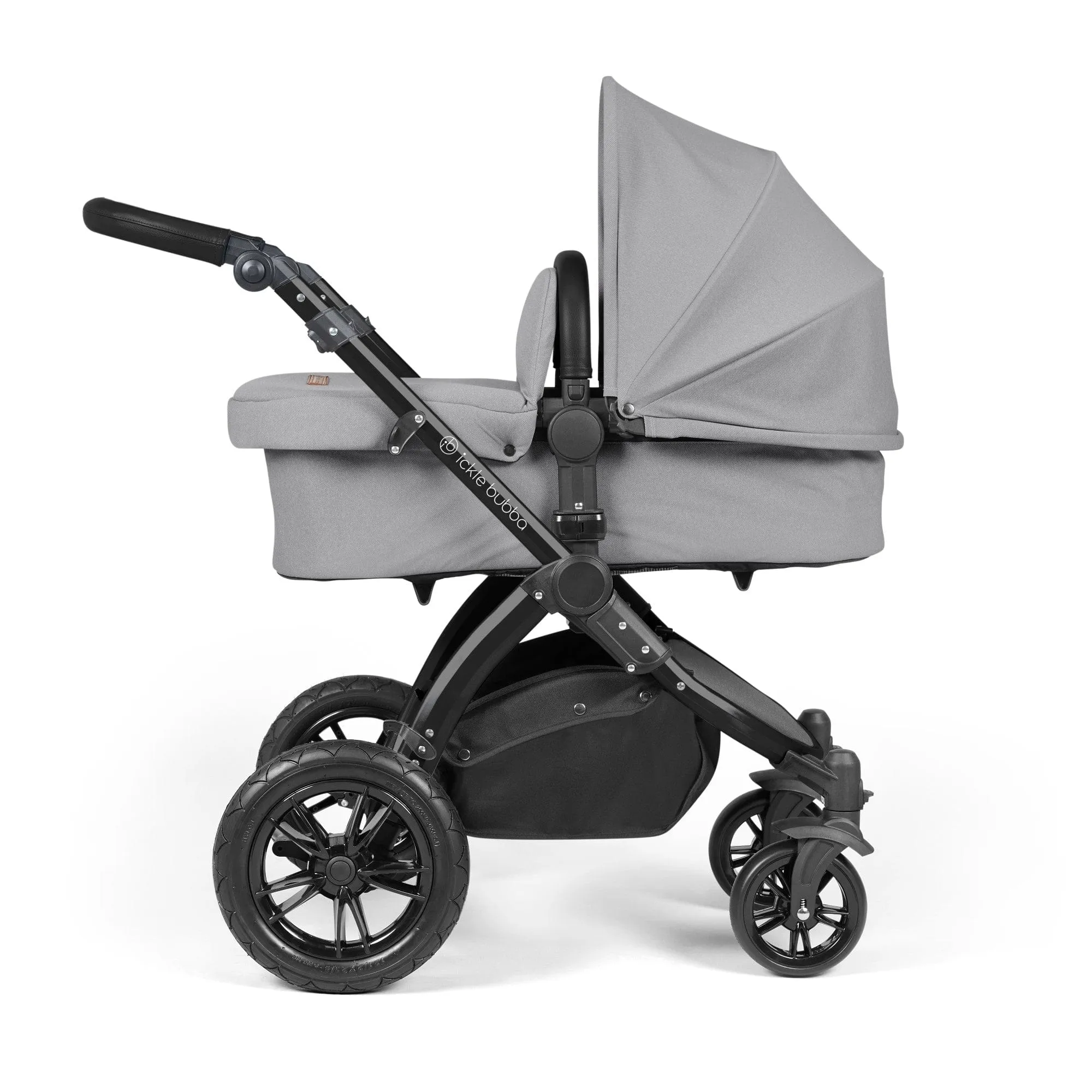 Ickle Bubba Stomp Luxe 2 in 1 Pushchair - Black / Pearl Grey / Black