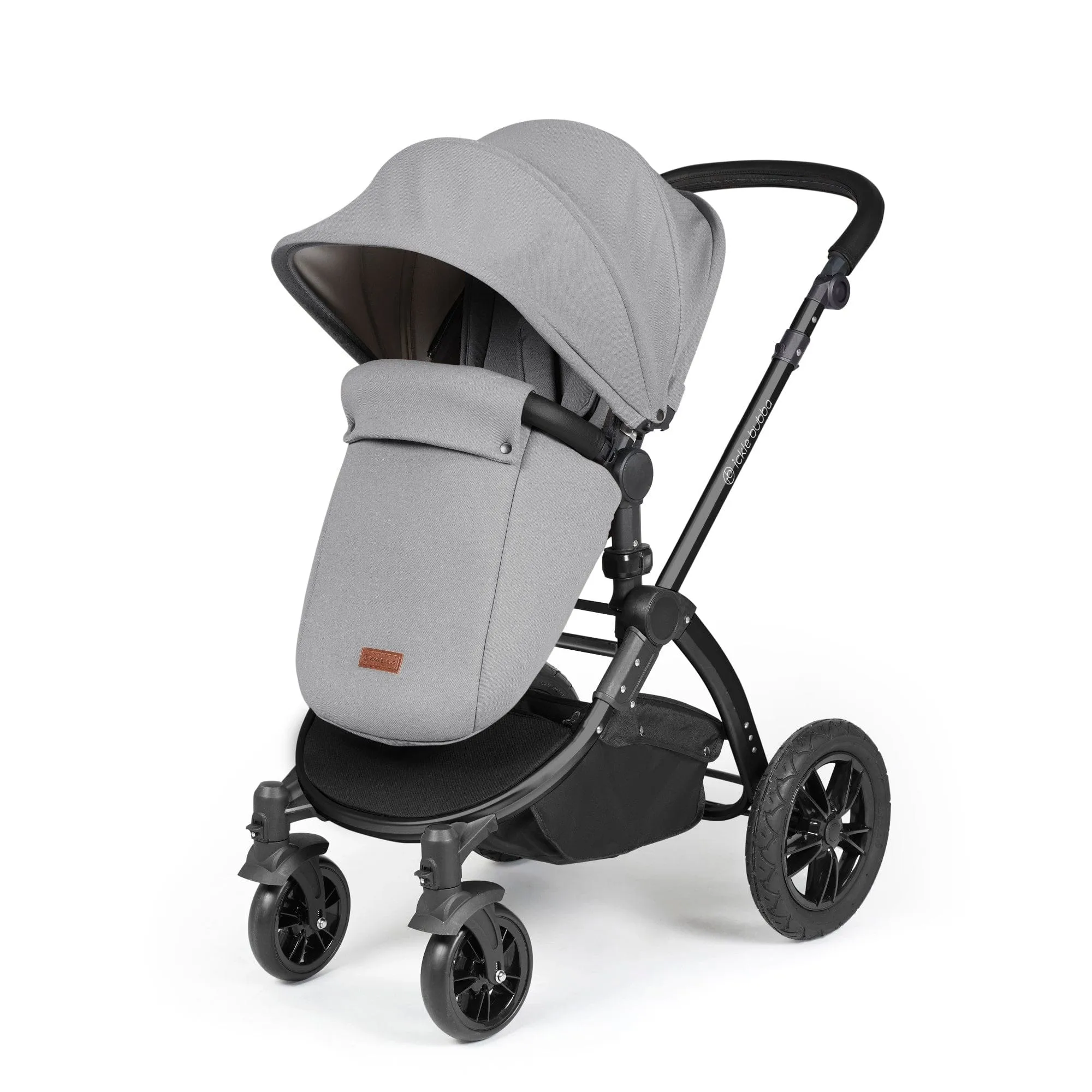 Ickle Bubba Stomp Luxe 2 in 1 Pushchair - Black / Pearl Grey / Black